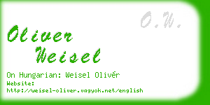 oliver weisel business card