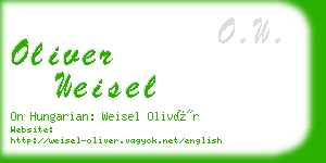 oliver weisel business card